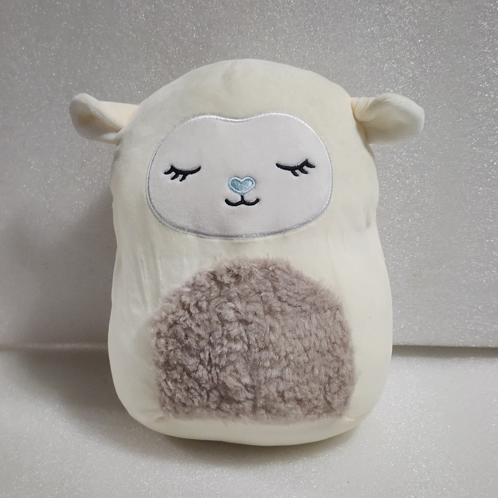 Squishmallows Sophie the Lamb Fuzzy Brown Belly Sleepy Eyes Soft Plush Easter 8"